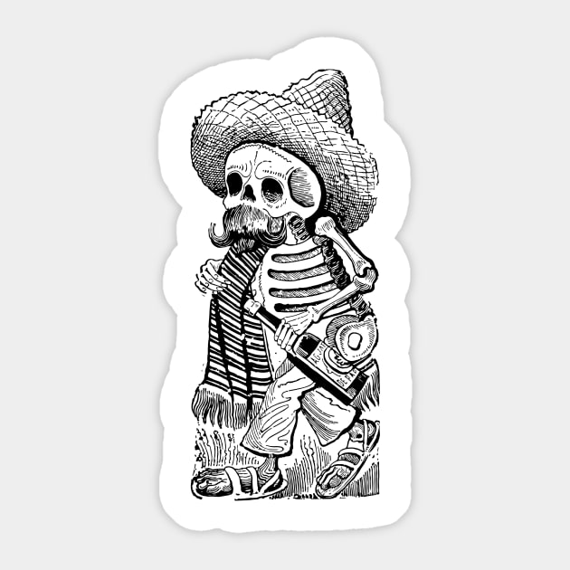 Calavera of Francisco I. Madero Sticker by olemanner